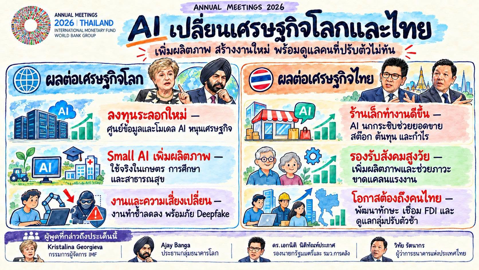 ประชุม lMF World Bank AM2026​ เขาคุยอะไรกัน? ตอนที่ 2 ตัวกำหนดทิศทางเศรษฐกิจโลกและไทยที่ต้องจับตาเป็นพิเศษ